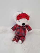 H&M Teddy Bear White Red Check