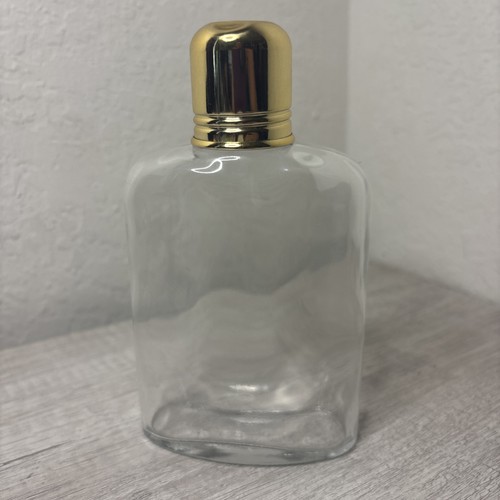 Vintage glass hip flask - vintage, with