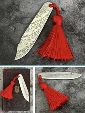 Antique Silver Plate Bookmark Page Marker Happily Ever After Book Mark