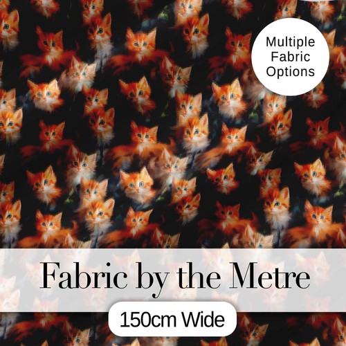 Fluffy orange kittens seamless - fluffy,