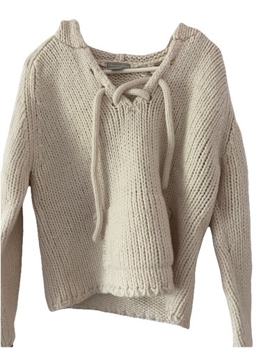 Deane white chunky hoody - deane,