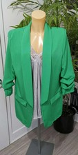 Women Ruched Sleeve Blazer