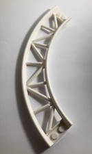 1 x Lego Train Track, Curved Roller Coaster, White, 90 Degrees, Item 25061
