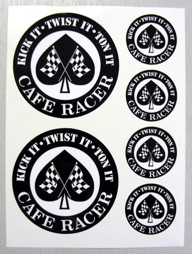 Cafe racer chequered flag - cafe, 'ton