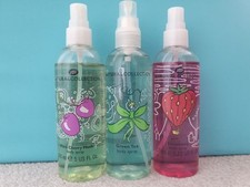 Boots Natural Collection Body Spray x3 Black Cherry Musk, Green Tea, Strawberry