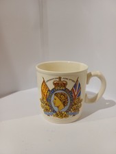 Queen Elizabeth II coronation 1953 vintage mug