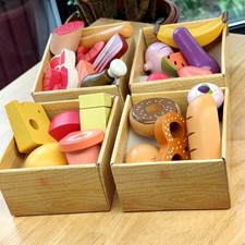 Wooden Play Kitchen Food Set