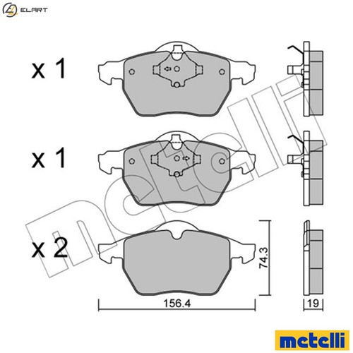 Brake pad set disc - set,