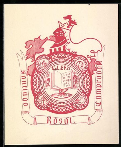 Exlibris santiago campodron - exlibris,