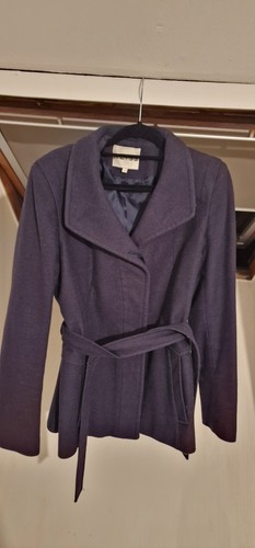 Reiss wool coat with belt - belt, navy