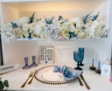 Dusty Blue Wedding hire items - Wedding showroom for viewings