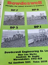 Dowdeswell Ploughs For Wheeled Tractors / Crawlers DP1, 4,2,6,7, 5/sBrochure.