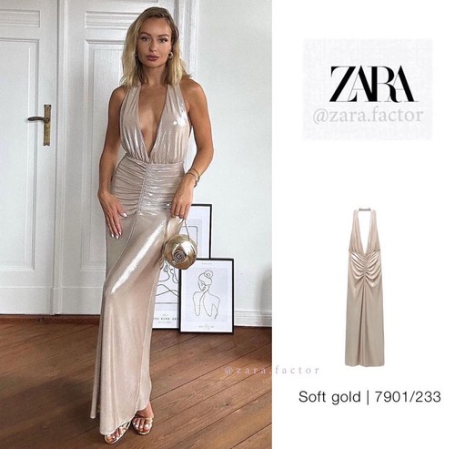 Zara new woman halter - woman, metallic