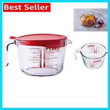 Chic 1 Liter Glass Measuring Jar with Lid – Ideal for Baking and Cooking