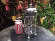 Bodum Glass & Stainless Steel 1 Litre Ground Coffee Plunge Press Cafetiere