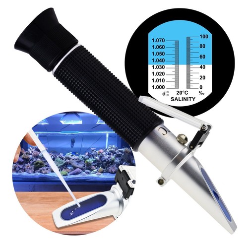 Salinity refractometer with - salinity,