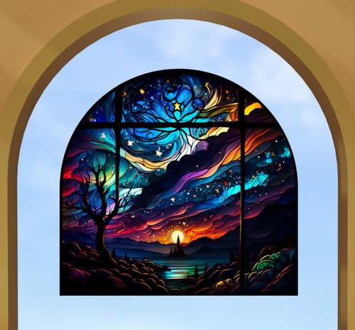 Sunset starry night - sunset,