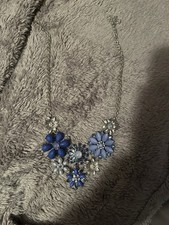 H&M Blue and silver statement necklace #statementjewellery