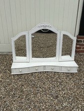 Vanity Dressing Table Folding Mirrors With Draws (white) 