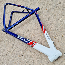 Scott Yecora Mountain bike Frame Biaxial 7005 butted Aluminium Tubing retro blue