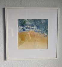 Beach shoreline watercolour