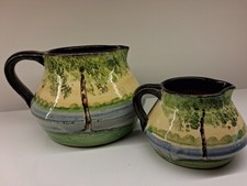 Torquay Pottery - Torquay Potteries 2No Jugs lovely quality pieces (Trees)