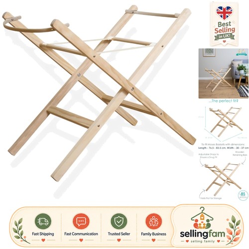 Natural wooden folding moses - folding,