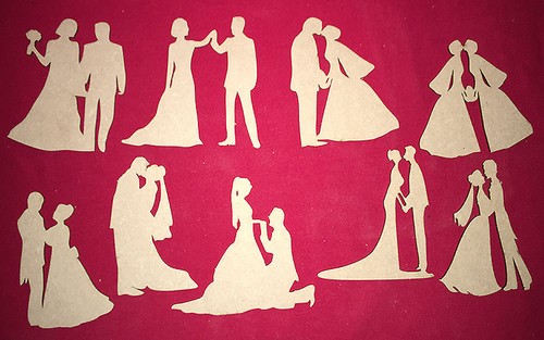 Wooden wedding figures - figures, mdf