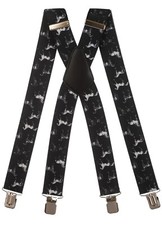 Braces/Suspenders, Adult/Unisex 4cm X Shape Printed  with Clips various Designs