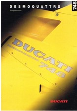DUCATI 748 BIPOSTO & 748SP ORIG. 1994 FACTORY SALES BROCHURE (GB F D I E TEXT)
