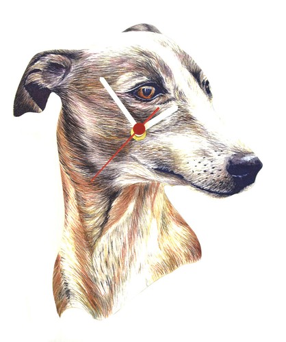 Whippet clock whippets - whippets,