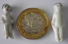 Victorian Pair Of Porcelain Frozen Charlotte German Badekinder Dolls