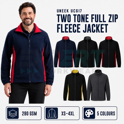Uneek two tone full - tone, zip