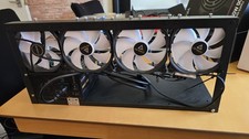 4 GPU Mini mining rig frame with fans and power supply