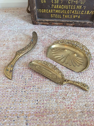 Antique ornate brass dust - antique,