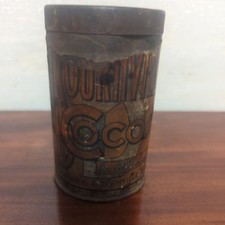 Vintage 1920s Cadbury BOURNVILLE COCOA chocolate original 1/4 LB tin