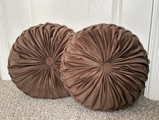 Pair Brown Velvet Round
