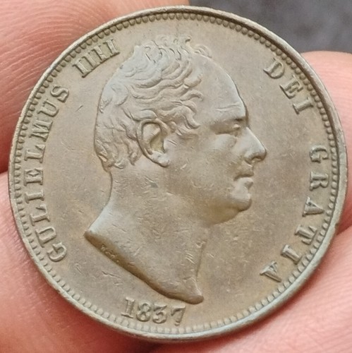 1837 halfpenny william iv - 1837,