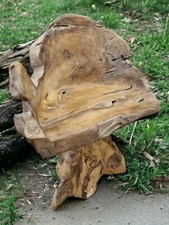 Teak Burl Wood Chair Solid