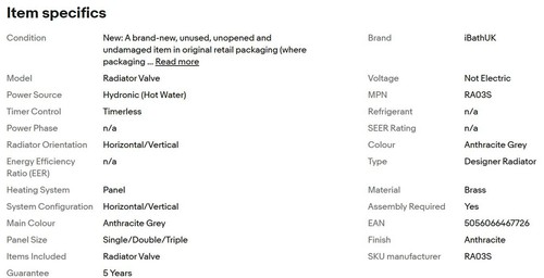 Radiator valves pair - radiator,