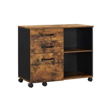 VASAGLE Brown File Cabinet with Storage Compartment