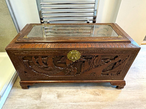 Chinese camphor carved wooden - camphor,