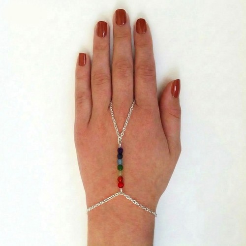 Gemstone chakra slave chain - gemstone,