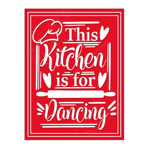 Red kitchen for dancing - is,