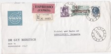 1961 Italy oversize registered cover sent from Aviano to Schweinfurt Germany