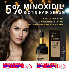 5% Minoxidil+Biotin for Hair Growth Serum & Hair loss regrowth for Men Women