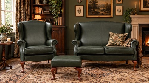 Sherborne real leather sofa - real,