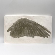 Beautiful Handmade Plaster Bird Wing Hanging Wall Art Angel Cherub Tile