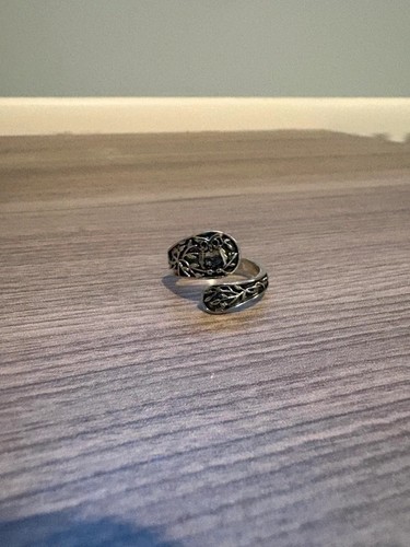 Silver owl ring