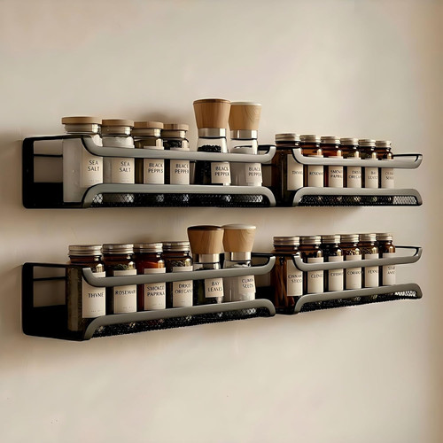 Spice rack organiser 4 tier - rack,